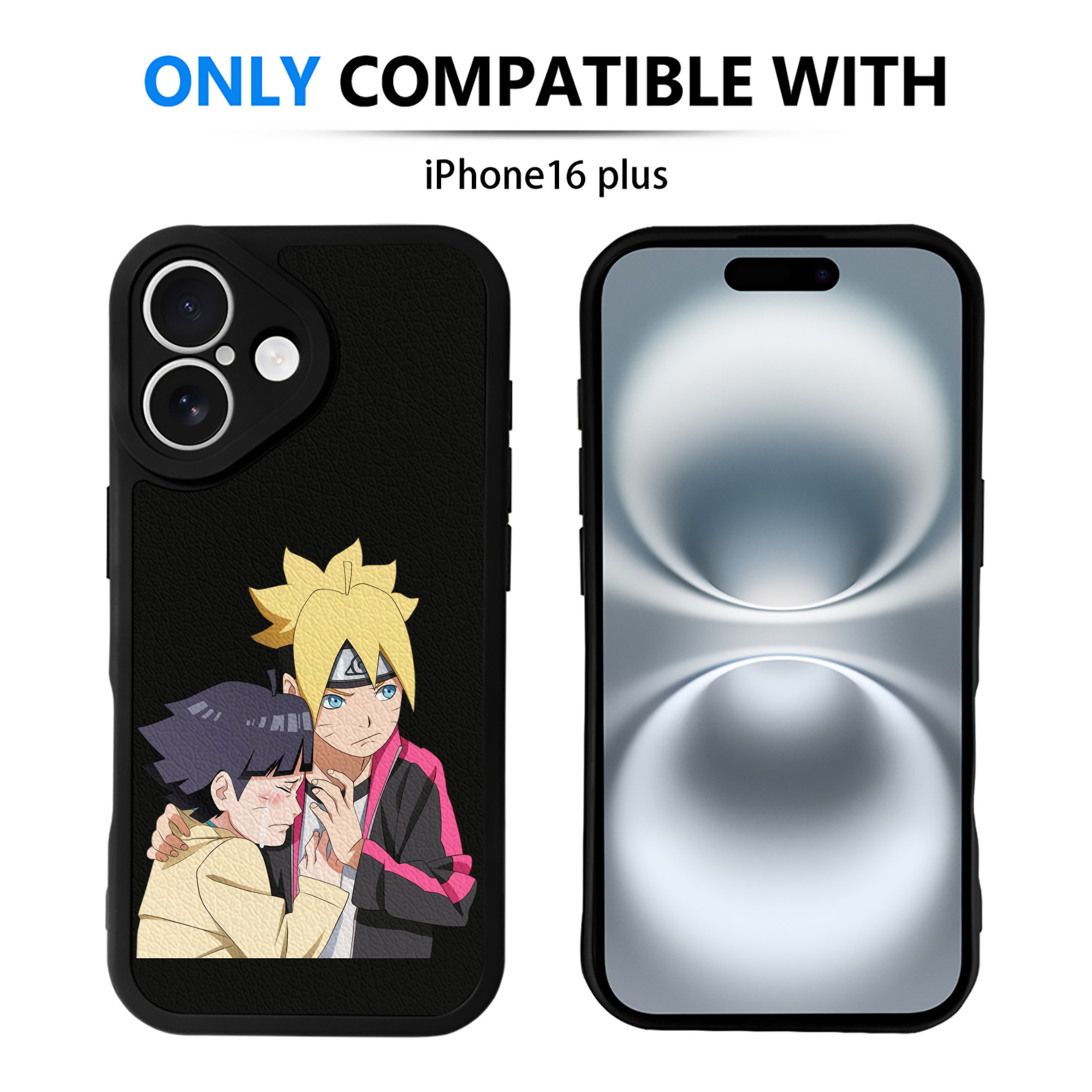 （画像用） NARUTO -ナルト- うずまき ボルト Uzumaki Boruto 【iPhone 16シリーズ対応】シリコンスマホケース（レザー調） 材質：シリコン